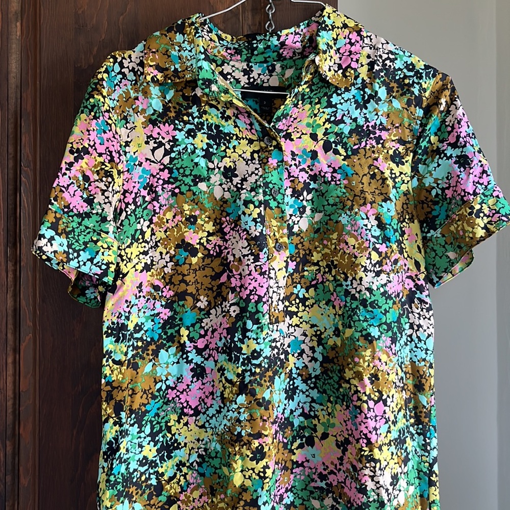 J. Crew Floral Multicolor Shirt Dress - Picture 3 of 8